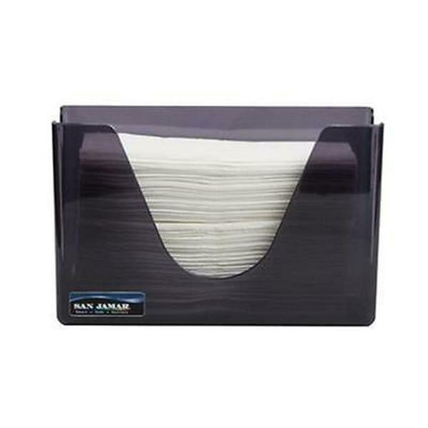 The Colman Group 11 X 4.37 X 7 In. Countertop Folded Towel Dispenser - Plastic, Black Pearl SAN T1720TBK